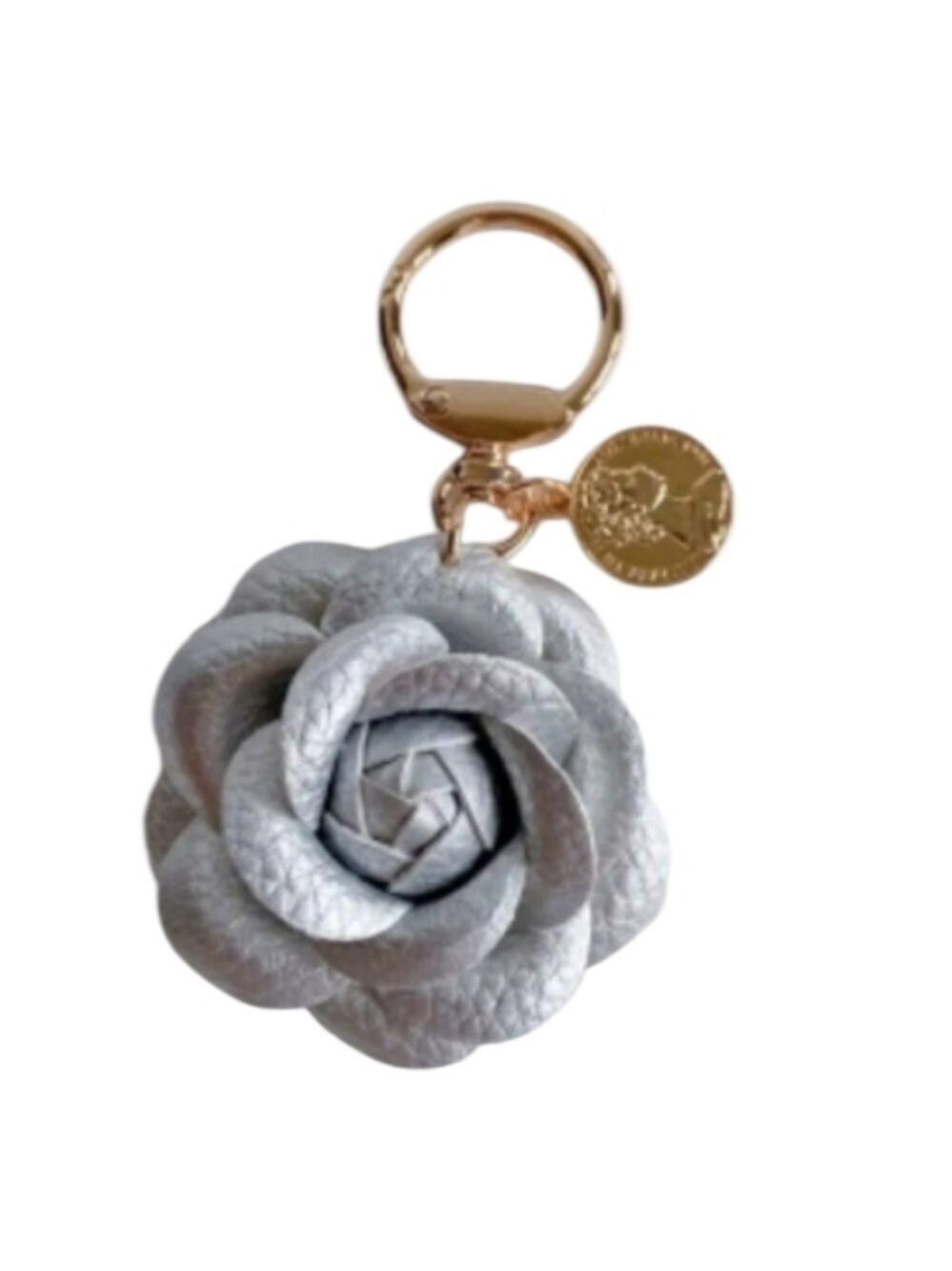 Silver Flower Bag Charm